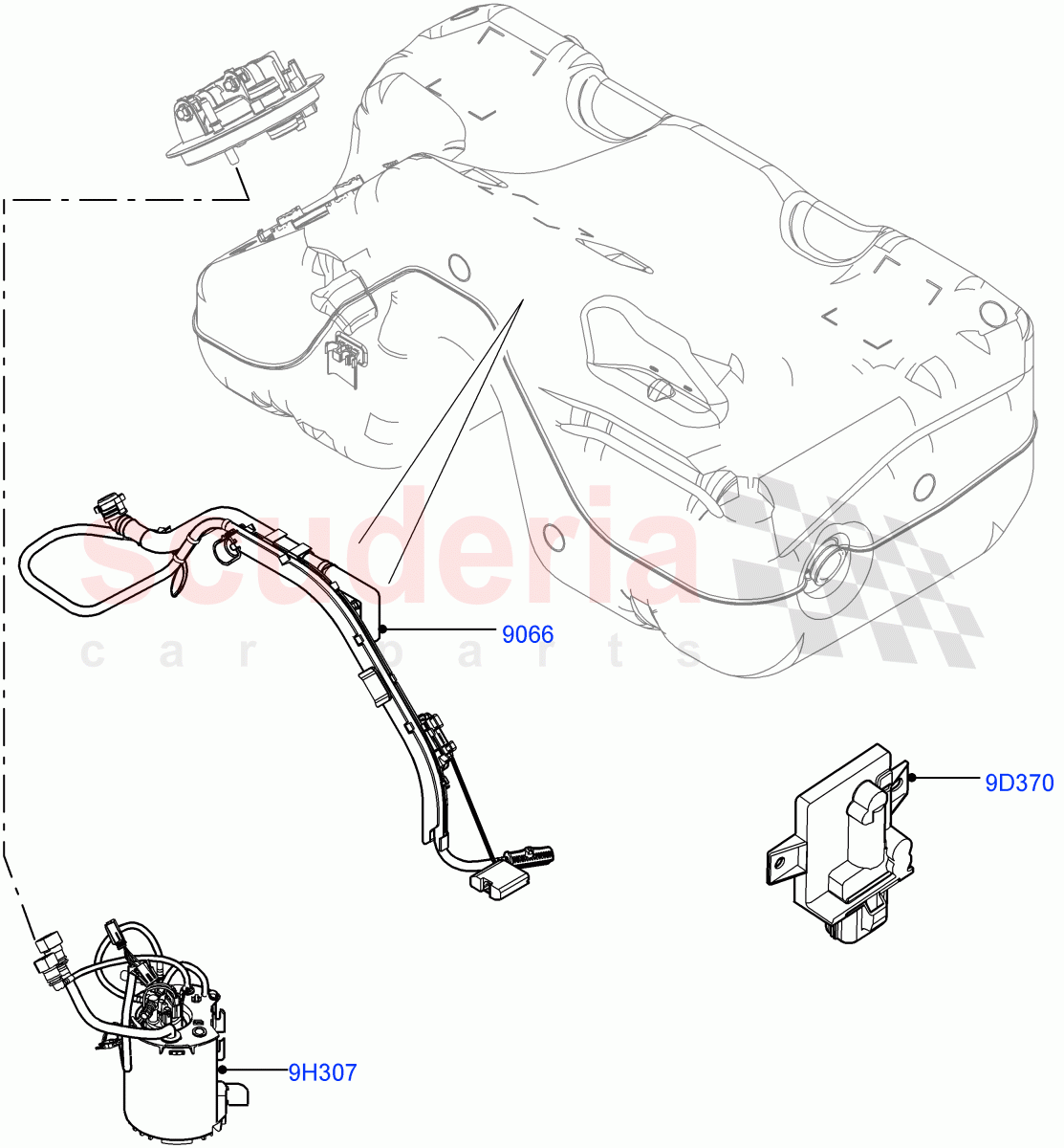 Fuel Pump And Sender Unit (2.0L I4 DSL MID DOHC AJ200, Itatiaia (Brazil), 2.0L I4 DSL HIGH DOHC AJ200) ((V) FROMGT000001) of Land Rover Land Rover Range Rover Evoque (2012-2018) [2.0 Turbo Diesel]