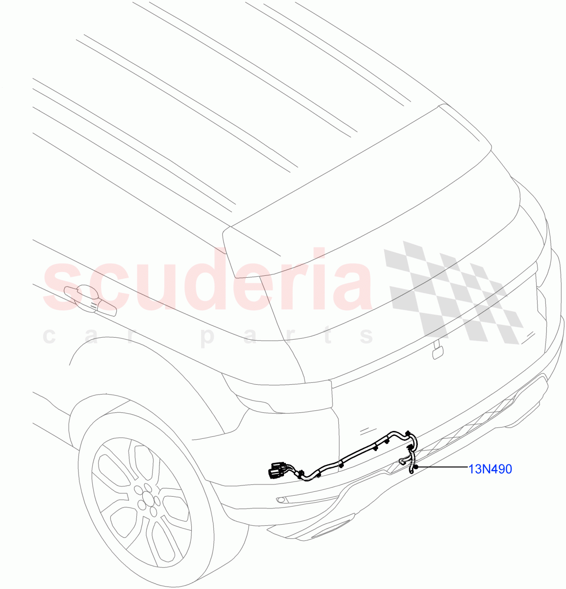 Electrical Wiring - Body And Rear (Towing) (Halewood (UK)) of Land Rover Land Rover Range Rover Evoque (2012-2018) [2.2 Single Turbo Diesel]