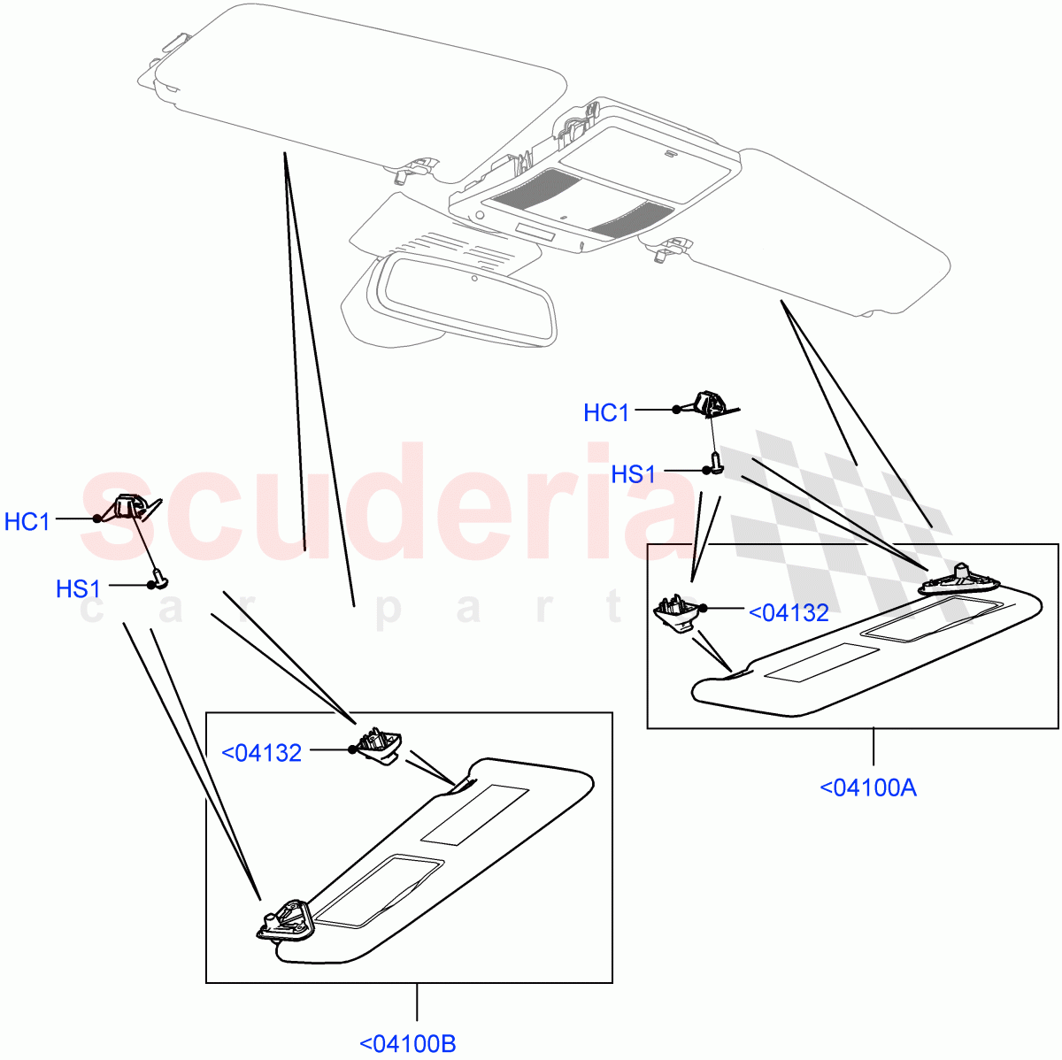 Headlining And Sun Visors(Halewood (UK)) of Land Rover Land Rover Discovery Sport (2015+) [2.0 Turbo Diesel]