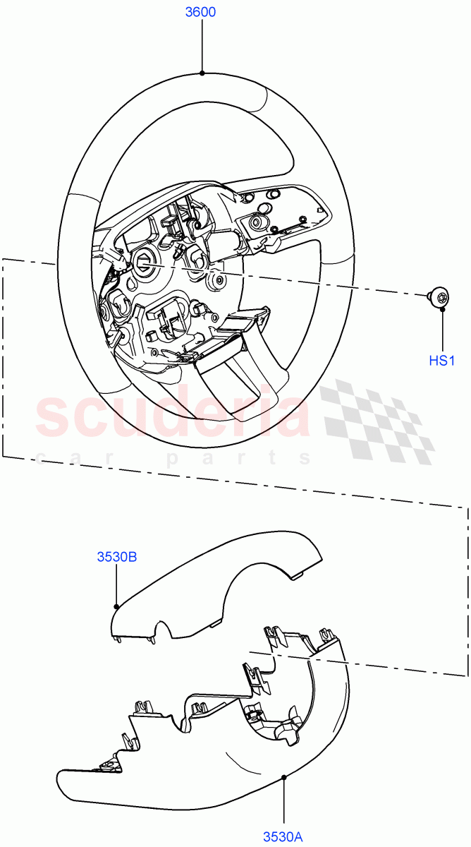 Steering Wheel (Itatiaia (Brazil)) ((V) FROMGT000001) of Land Rover Land Rover Range Rover Evoque (2012-2018) [2.0 Turbo Petrol AJ200P]