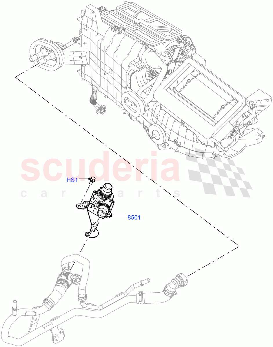 Auxiliary Circulation Coolant Pump(3.0L AJ20P6 Petrol High)((V)FROMMA000001) of Land Rover Land Rover Range Rover Velar (2017+) [3.0 DOHC GDI SC V6 Petrol]