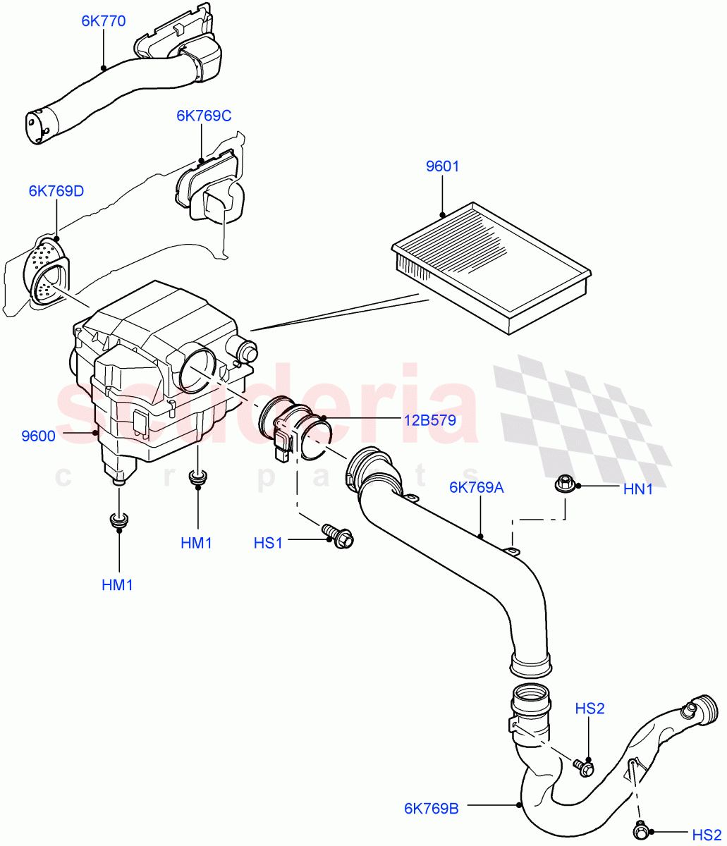 Air Cleaner (Lion Diesel 2.7 V6 (140KW)) ((V) TO9A999999) of Land Rover Land Rover Range Rover Sport (2005-2009) [2.7 Diesel V6]