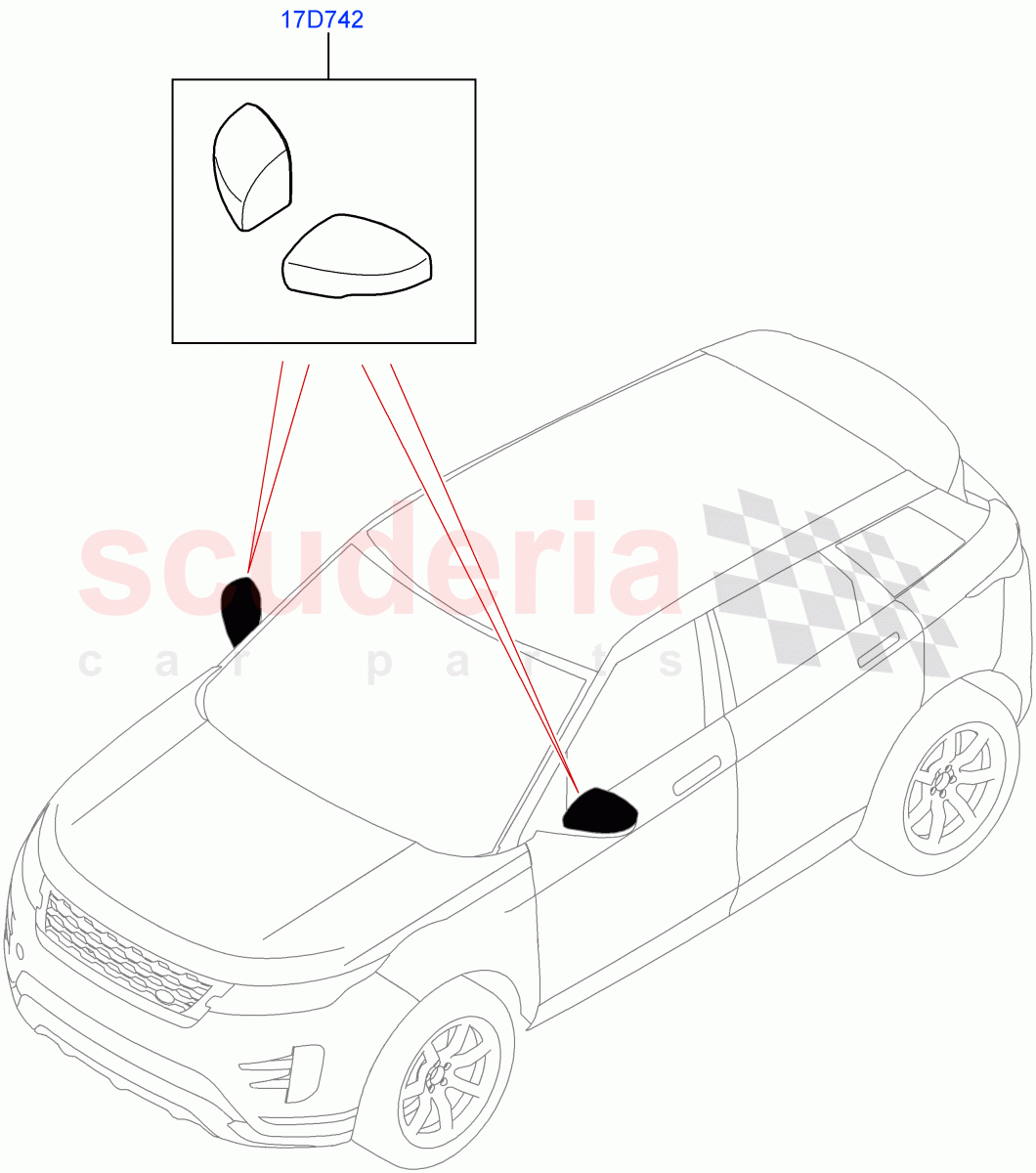 Exterior Body Styling Items(Halewood (UK)) of Land Rover Land Rover Range Rover Evoque (2019+) [2.0 Turbo Diesel AJ21D4]