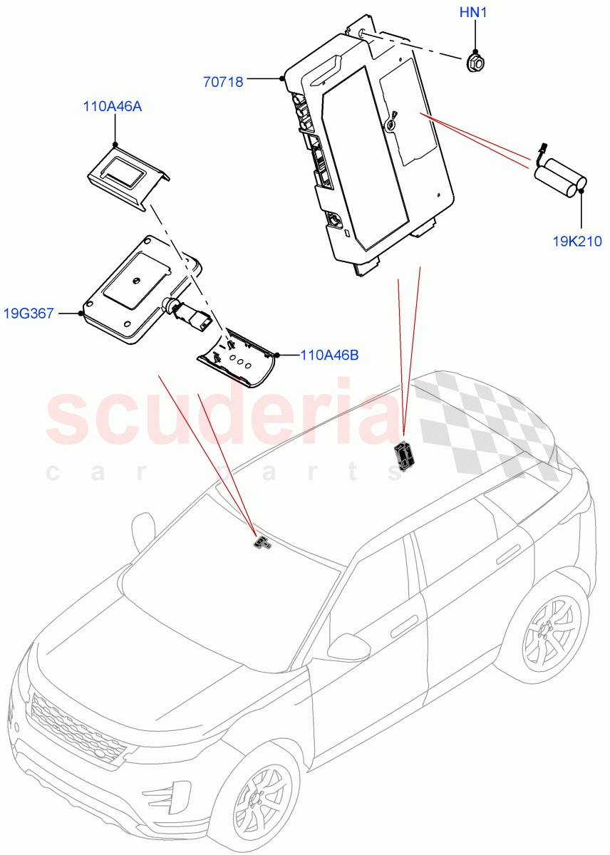 Telematics(Changsu (China)) of Land Rover Land Rover Range Rover Evoque (2019+) [2.0 Turbo Diesel AJ21D4]