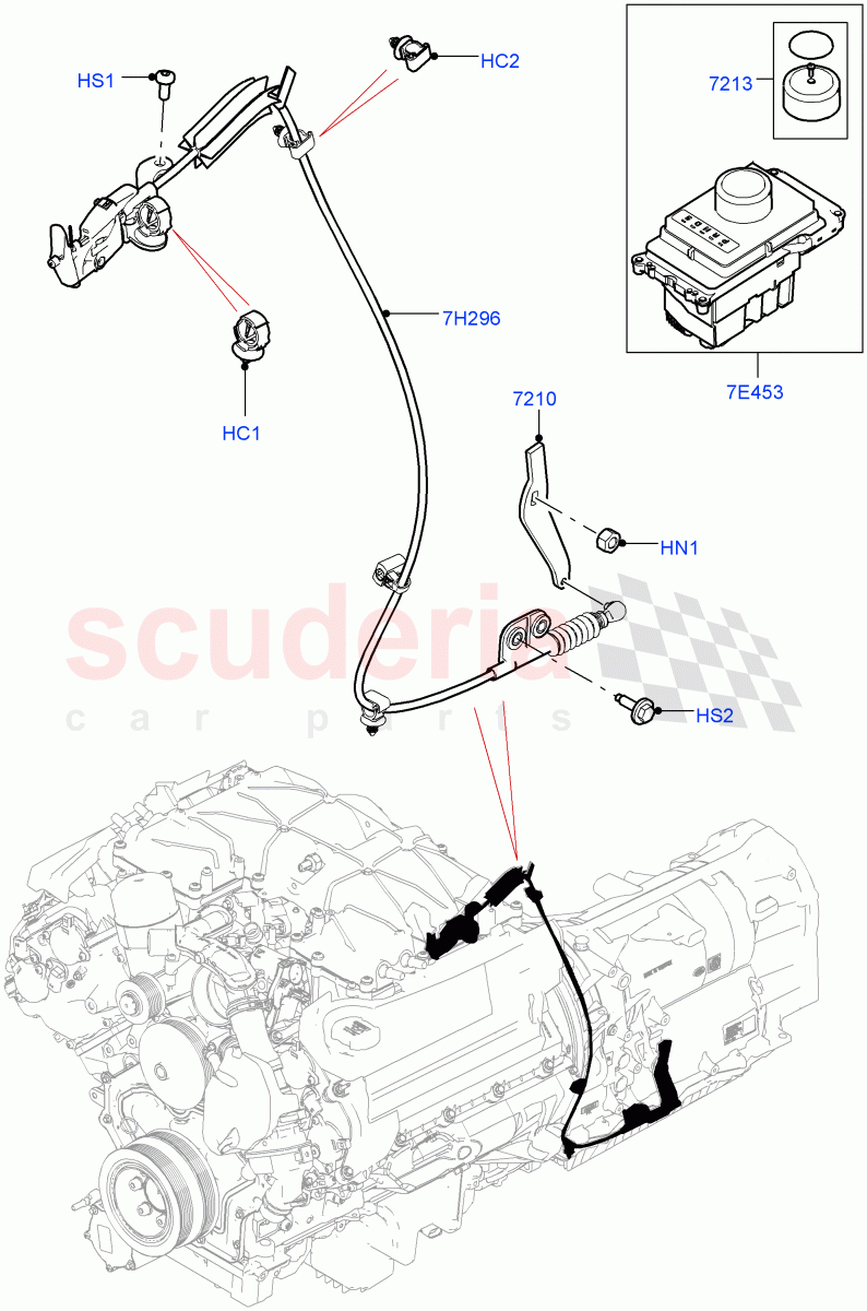 Gear Change-Automatic Transmission (Nitra Plant Build) (2.0L I4 DSL MID DOHC AJ200, 8 Speed Auto Trans ZF 8HP45, 3.0L DOHC GDI SC V6 PETROL) ((V) FROMK2000001) of Land Rover Land Rover Discovery 5 (2017+) [3.0 Diesel 24V DOHC TC]