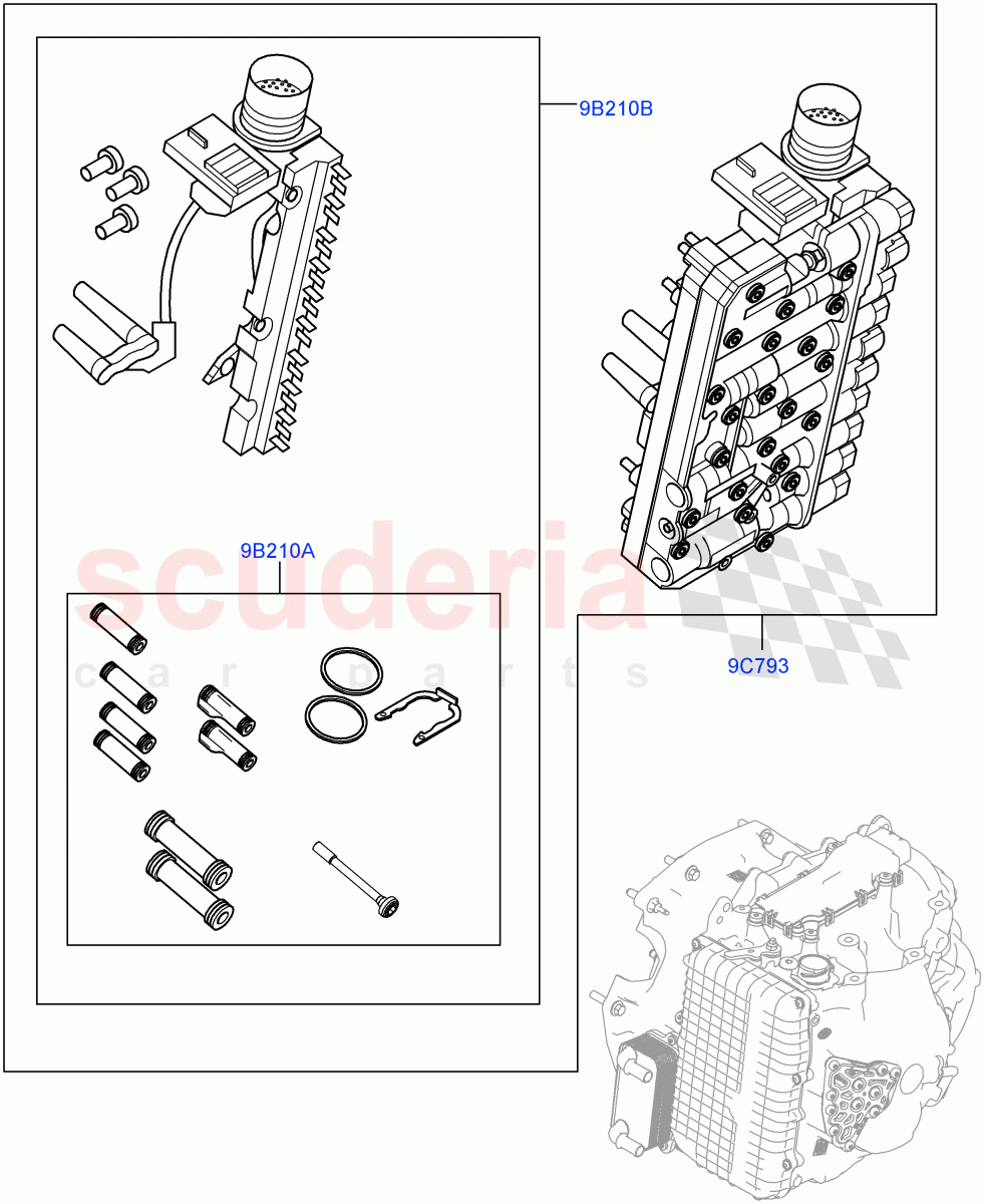Valve Body - Main Control & Servo's (9 Speed Auto AWD, Itatiaia (Brazil)) ((V) FROMGT000001) of Land Rover Land Rover Discovery Sport (2015+) [2.0 Turbo Petrol GTDI]