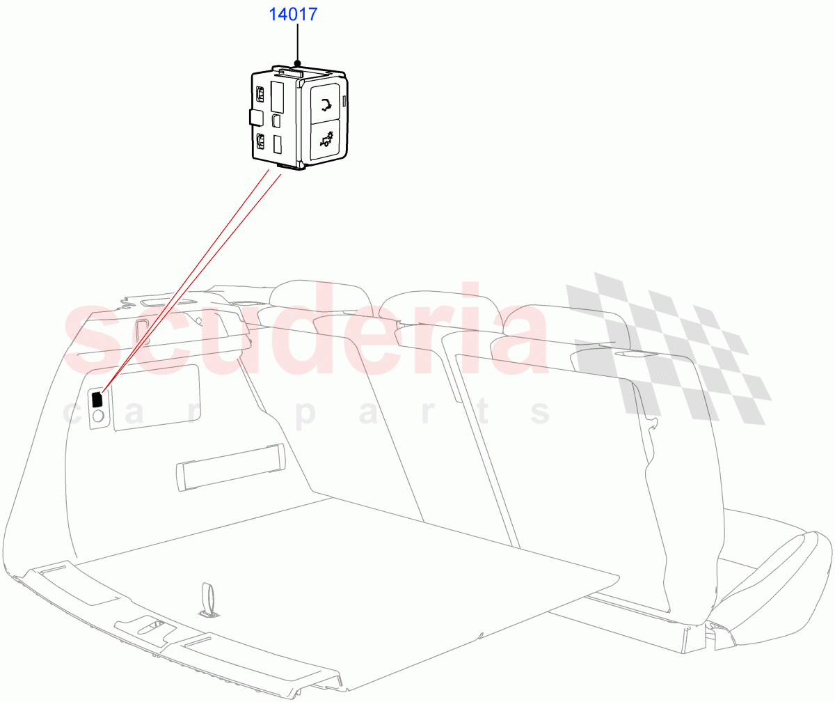 Switches(Luggage Compartment)(Itatiaia (Brazil),Tow Hitch Elec Deployable Swan Neck) of Land Rover Land Rover Range Rover Evoque (2019+) [2.0 Turbo Diesel AJ21D4]