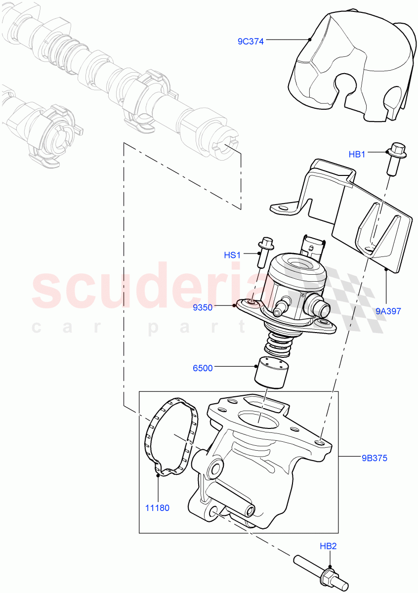 Fuel Injection Pump-Engine Mounted (2.0L 16V TIVCT T/C 240PS Petrol, Changsu (China)) ((V) FROMEG000001) of Land Rover Land Rover Range Rover Evoque (2012-2018) [2.0 Turbo Petrol GTDI]