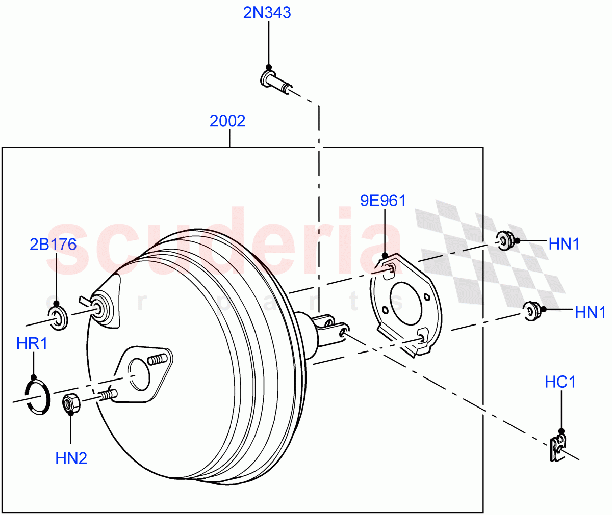 Brake Booster ((V) FROMAA000001) of Land Rover Land Rover Range Rover Sport (2010-2013) [3.0 Diesel 24V DOHC TC]