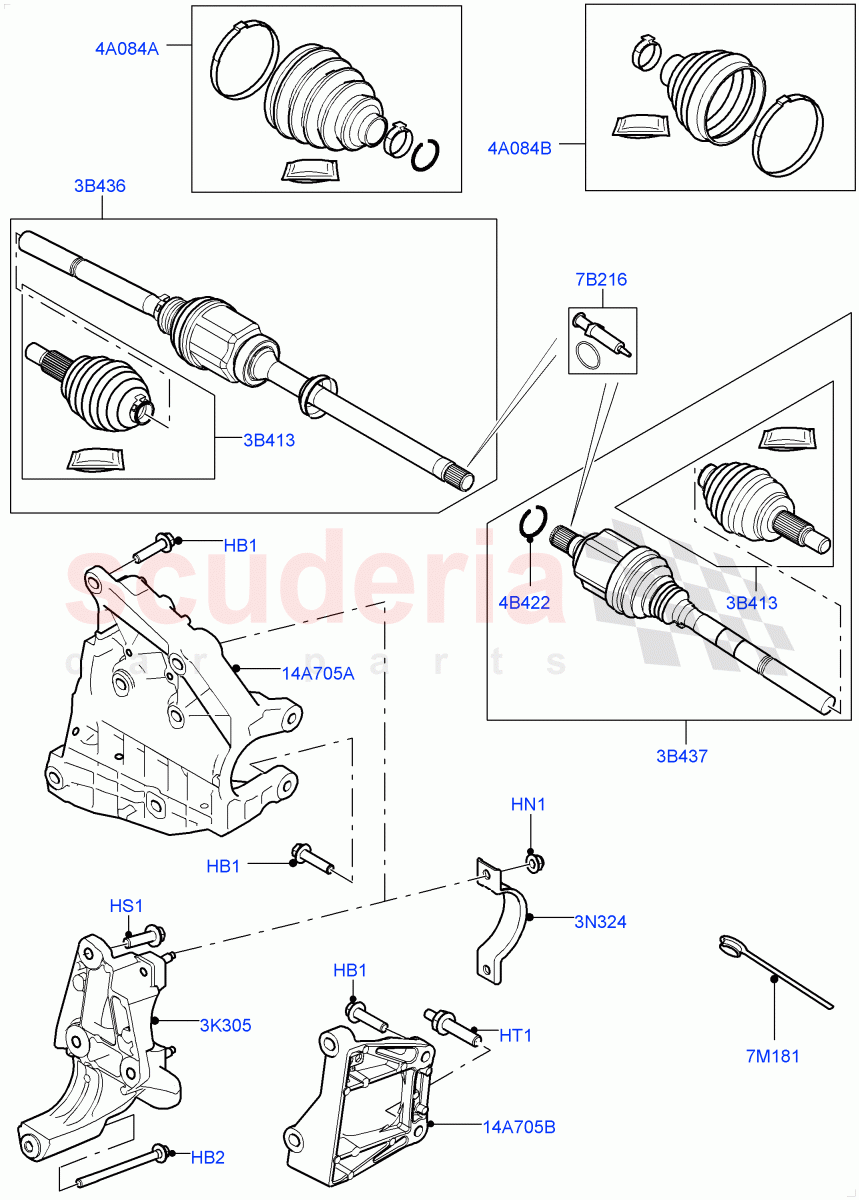 Drive Shaft - Front Axle Drive (Changsu (China)) ((V) FROMEG000001) of Land Rover Land Rover Range Rover Evoque (2012-2018) [2.2 Single Turbo Diesel]