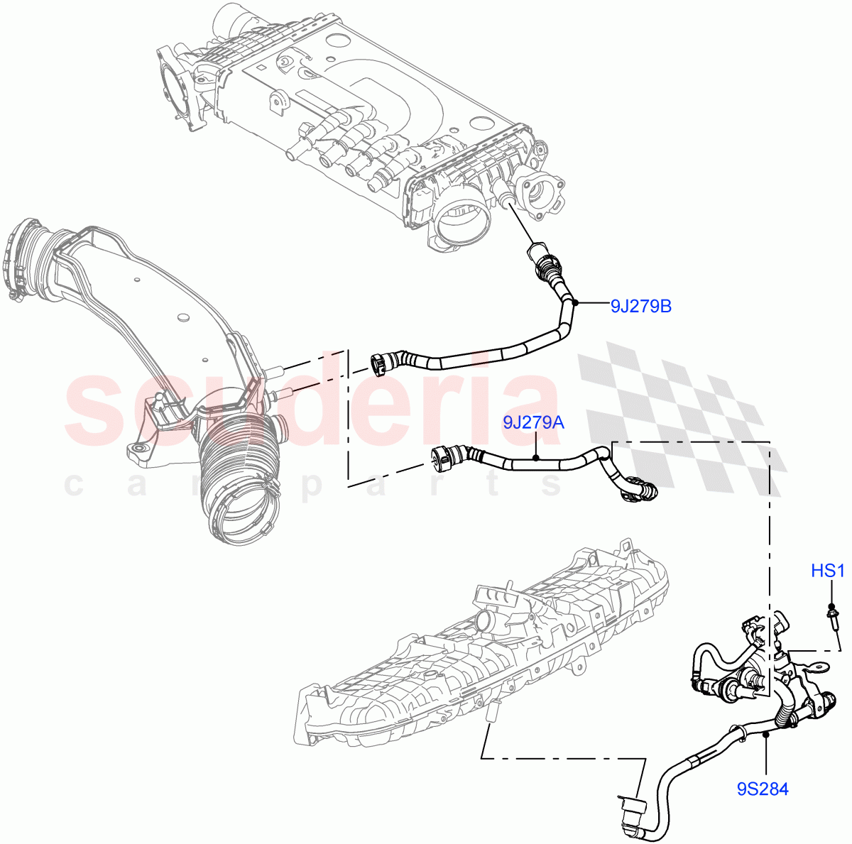 Evaporative Emission(3.0L AJ20P6 Petrol High,3.0L AJ20P6 Petrol PHEV) of Land Rover Land Rover Range Rover (2022+) [3.0 I6 Turbo Petrol AJ20P6]