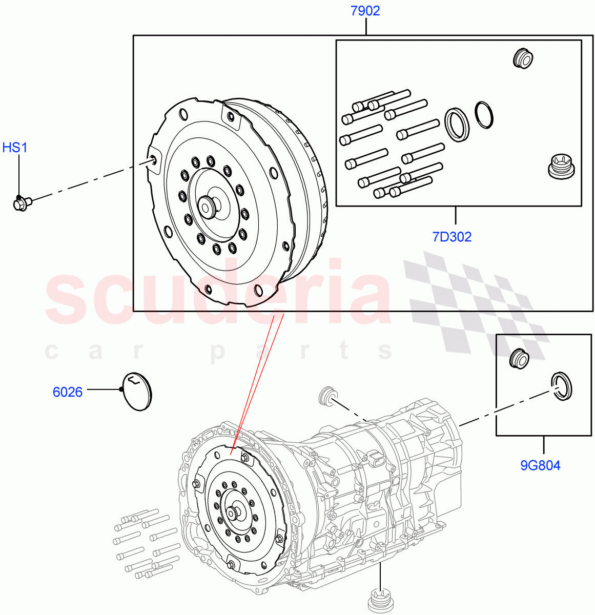 Converter (3.0 V6 D Gen2 Twin Turbo, 8 Speed Auto Trans ZF 8HP70 4WD, 4.4L DOHC DITC V8 Diesel, 3.0 V6 Diesel) ((V) FROMBA000001) of Land Rover Land Rover Range Rover (2010-2012) [5.0 OHC SGDI NA V8 Petrol]
