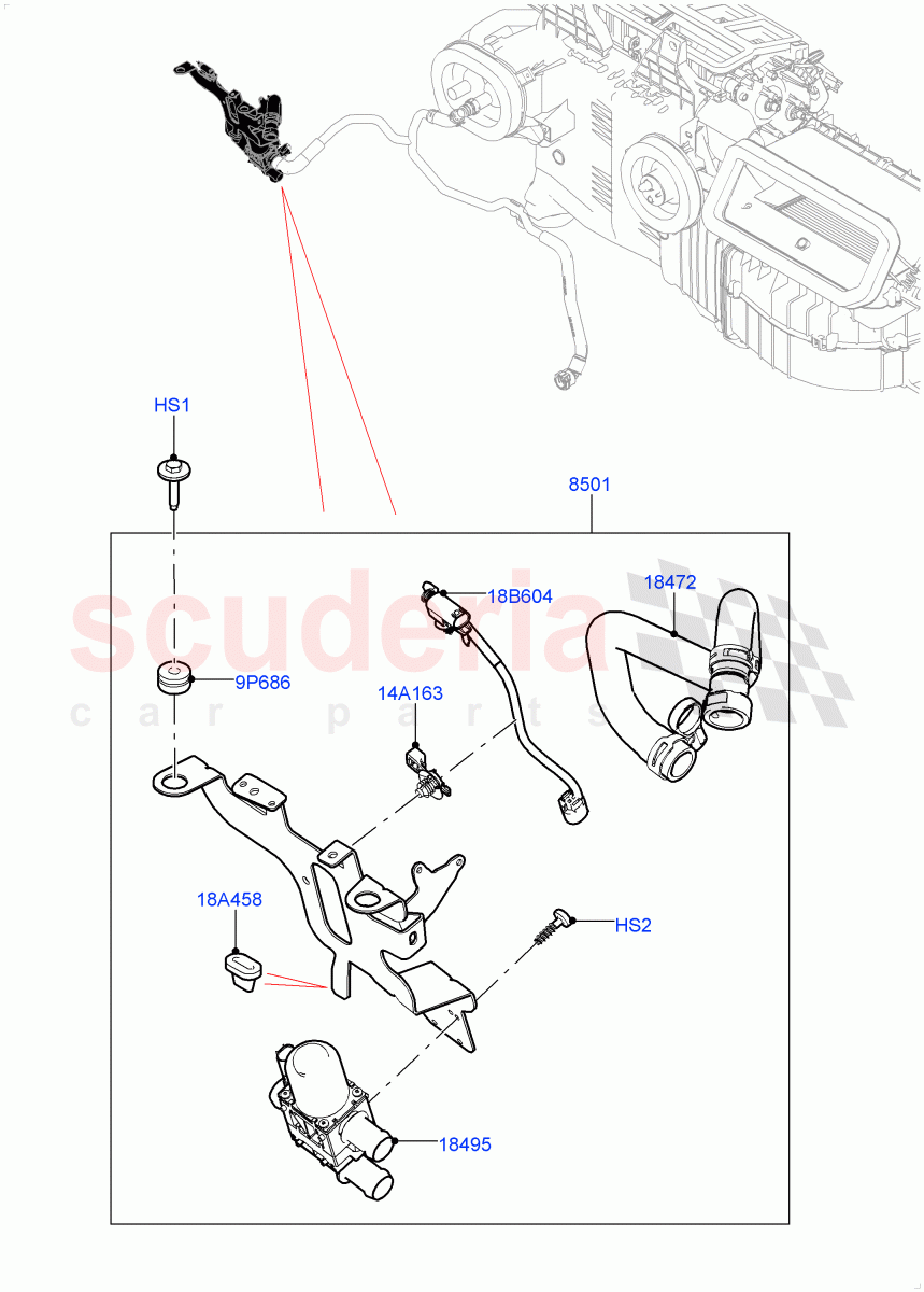 Auxiliary Circulation Coolant Pump(2.0L AJ200P Hi PHEV,Less Heater,PHEV Climate Preconditioning)((V)FROMJA000001,(V)TOJA999999) of Land Rover Land Rover Range Rover Sport (2014+) [2.0 Turbo Diesel]