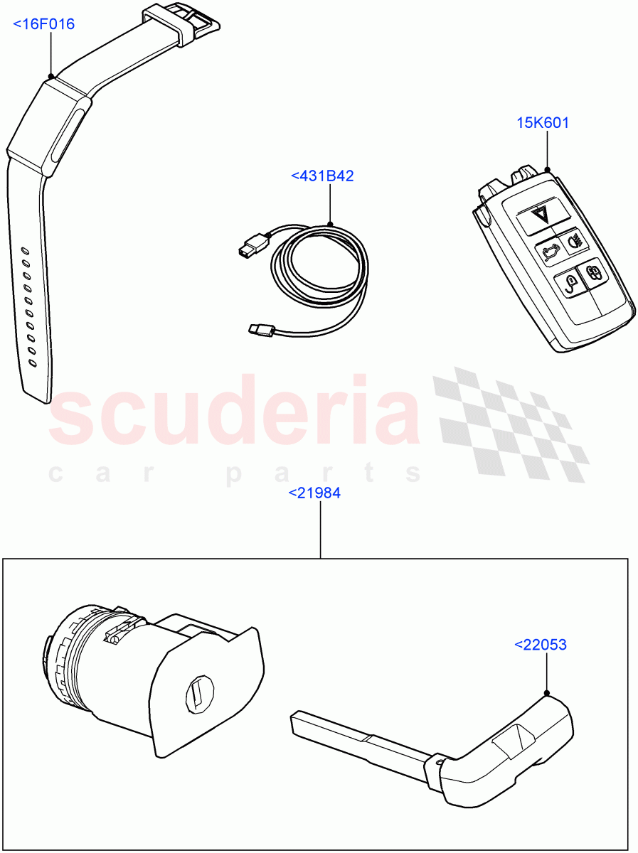 Vehicle Lock Sets And Repair Kits of Land Rover Land Rover Defender (2020+) [2.0 Turbo Petrol AJ200P]