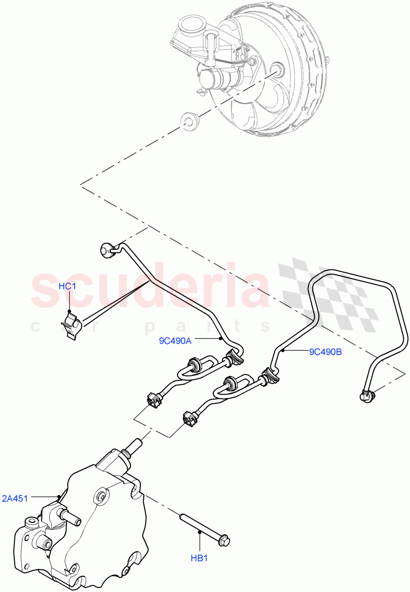 Vacuum Control And Air Injection (For Vehicles Without Stop/Start System) (2.2L CR DI 16V Diesel) of Land Rover Land Rover Range Rover Evoque (2012-2018) [2.2 Single Turbo Diesel]