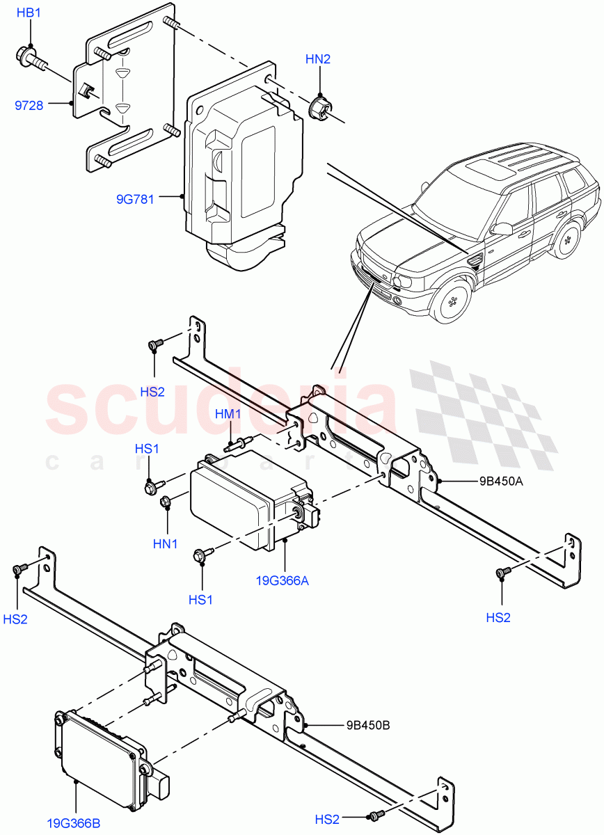 Speed Control(5.0L OHC SGDI SC V8 Petrol - AJ133,With Adaptive Speed Control)((V)FROMAA000001) of Land Rover Land Rover Range Rover Sport (2010-2013) [5.0 OHC SGDI SC V8 Petrol]