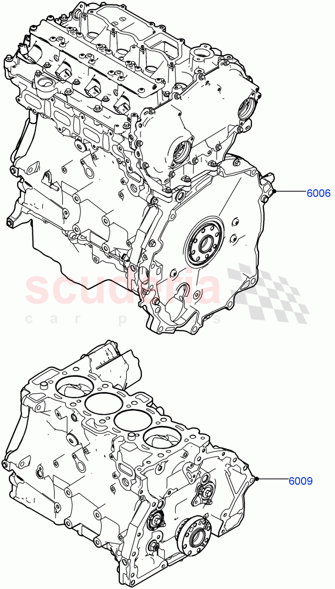 Service Engine And Short Block(2.0L AJ20P4 Petrol E100 PTA,Itatiaia (Brazil))((V)FROMLT000001) of Land Rover Land Rover Discovery Sport (2015+) [2.0 Turbo Petrol AJ200P]