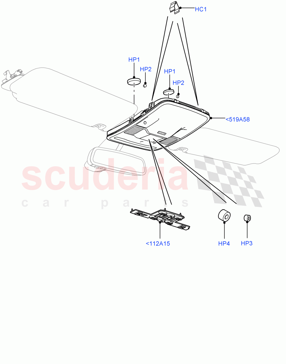 Console - Overhead of Land Rover Land Rover Range Rover (2012-2021) [5.0 OHC SGDI NA V8 Petrol]