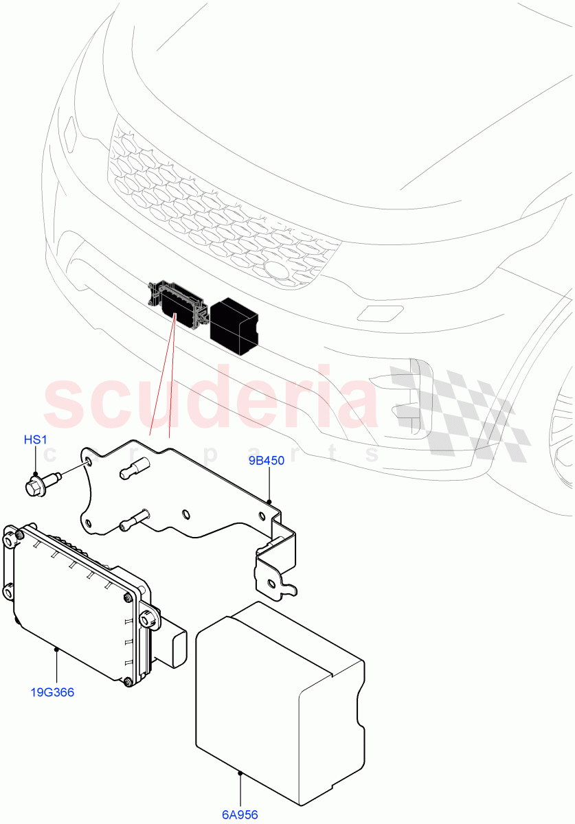 Speed Control(Solihull Plant Build)(2.0L I4 High DOHC AJ200 Petrol,ACC + Stop/go,2.0L I4 Mid DOHC AJ200 Petrol,ACC + Adaptive Lane Control)((V)FROMHA000001) of Land Rover Land Rover Discovery 5 (2017+) [2.0 Turbo Petrol AJ200P]