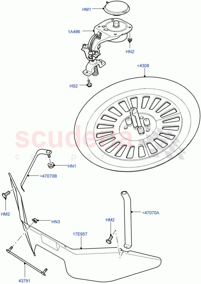 Spare Wheel Carrier((V)FROMAA000001) of Land Rover Land Rover Discovery 4 (2010-2016) [4.0 Petrol V6]