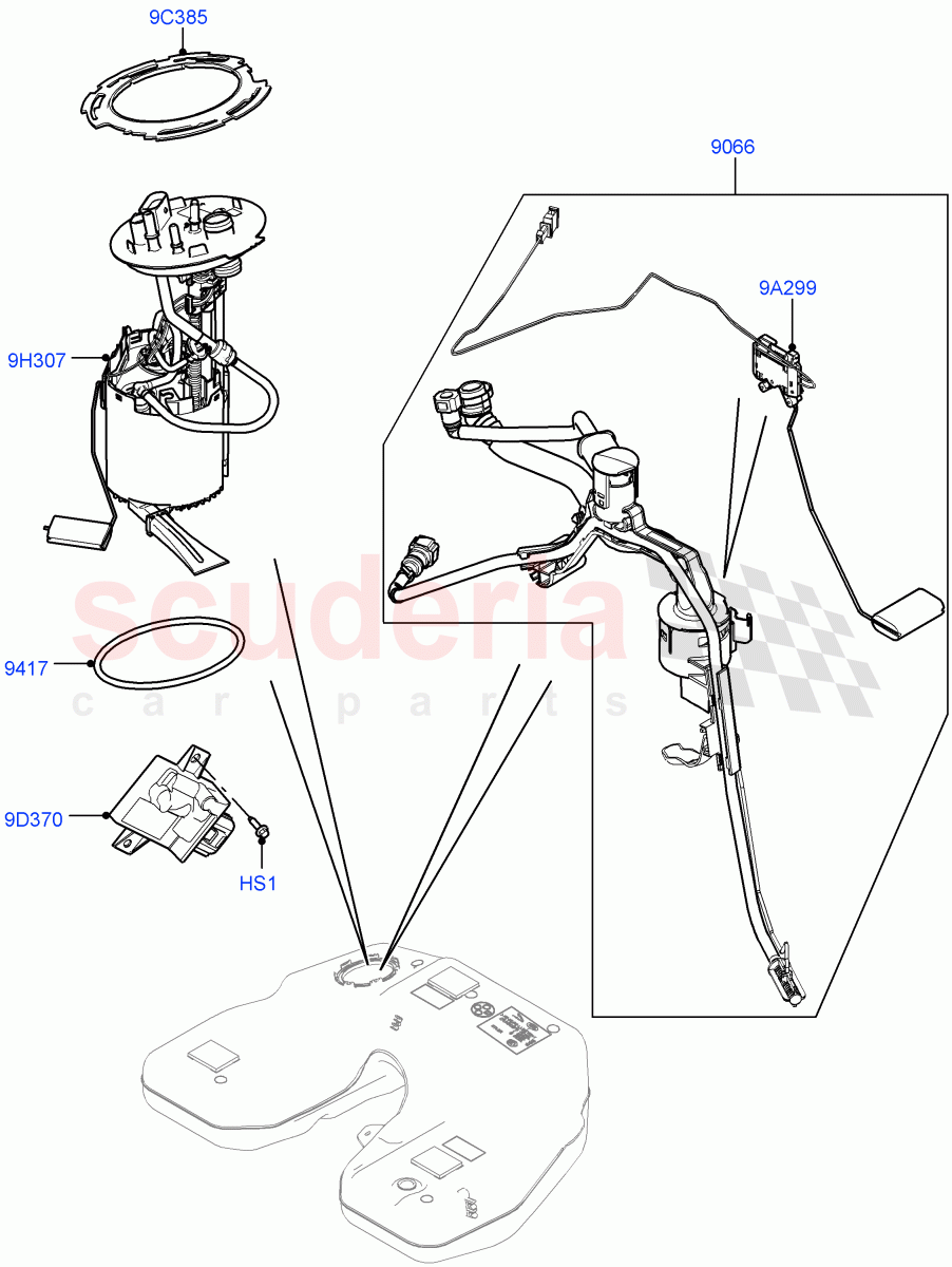 Fuel Pump And Sender Unit (5.0L OHC SGDI SC V8 Petrol - AJ133, 5.0 Petrol AJ133 DOHC CDA, 5.0L P AJ133 DOHC CDA S/C Enhanced) ((V) FROMHA000001) of Land Rover Land Rover Range Rover (2012-2021) [5.0 OHC SGDI SC V8 Petrol]