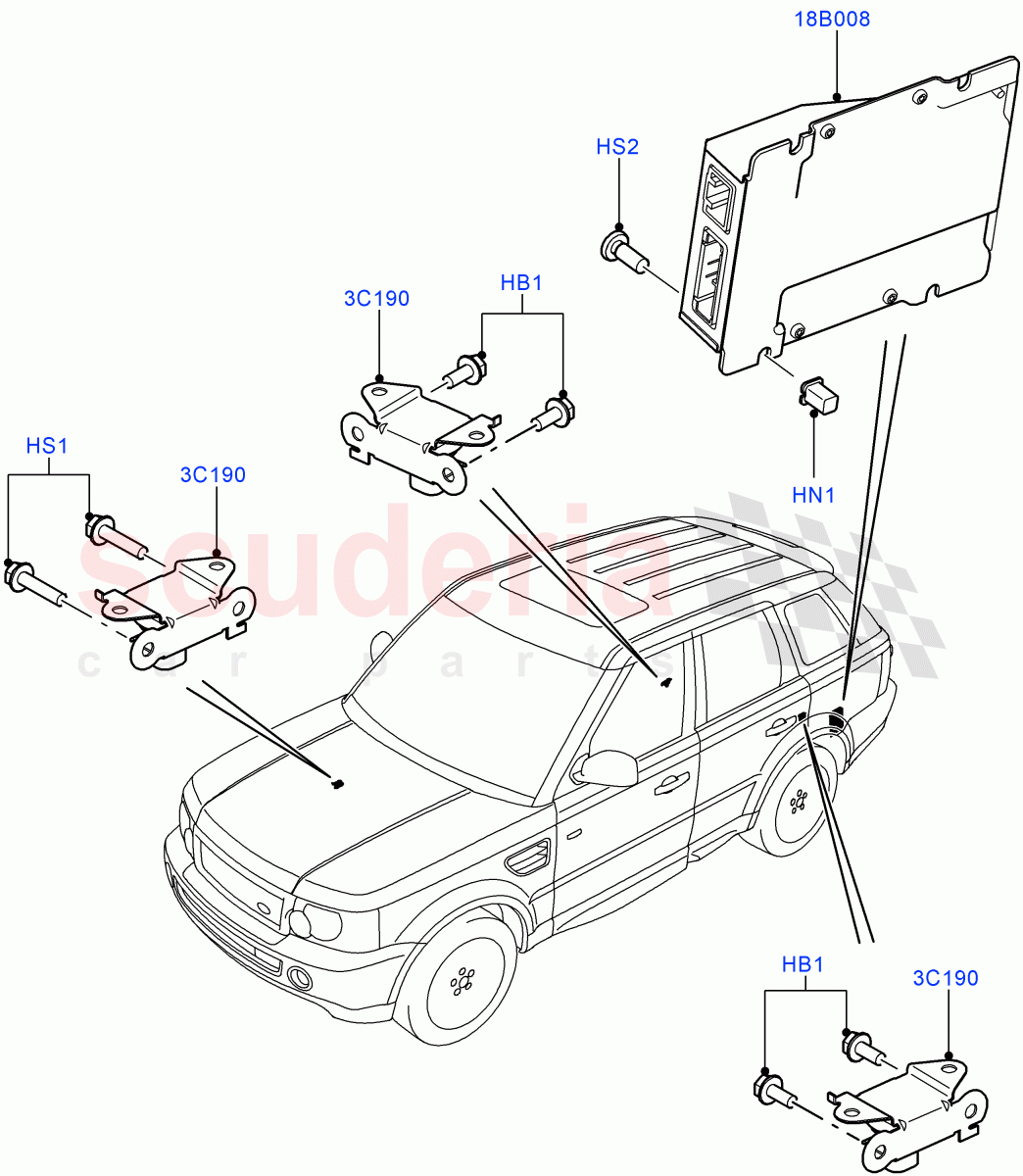 Electronic Damper Control (Less Armoured, With Continuous Variable Damping) ((V) FROMAA000001) of Land Rover Land Rover Range Rover Sport (2010-2013) [3.6 V8 32V DOHC EFI Diesel]