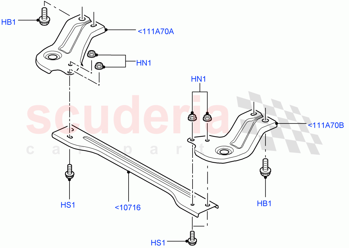Front Panels, Aprons & Side Members (Crossmember) (Changsu (China)) ((V) FROMEG000001) of Land Rover Land Rover Range Rover Evoque (2012-2018) [2.0 Turbo Petrol GTDI]