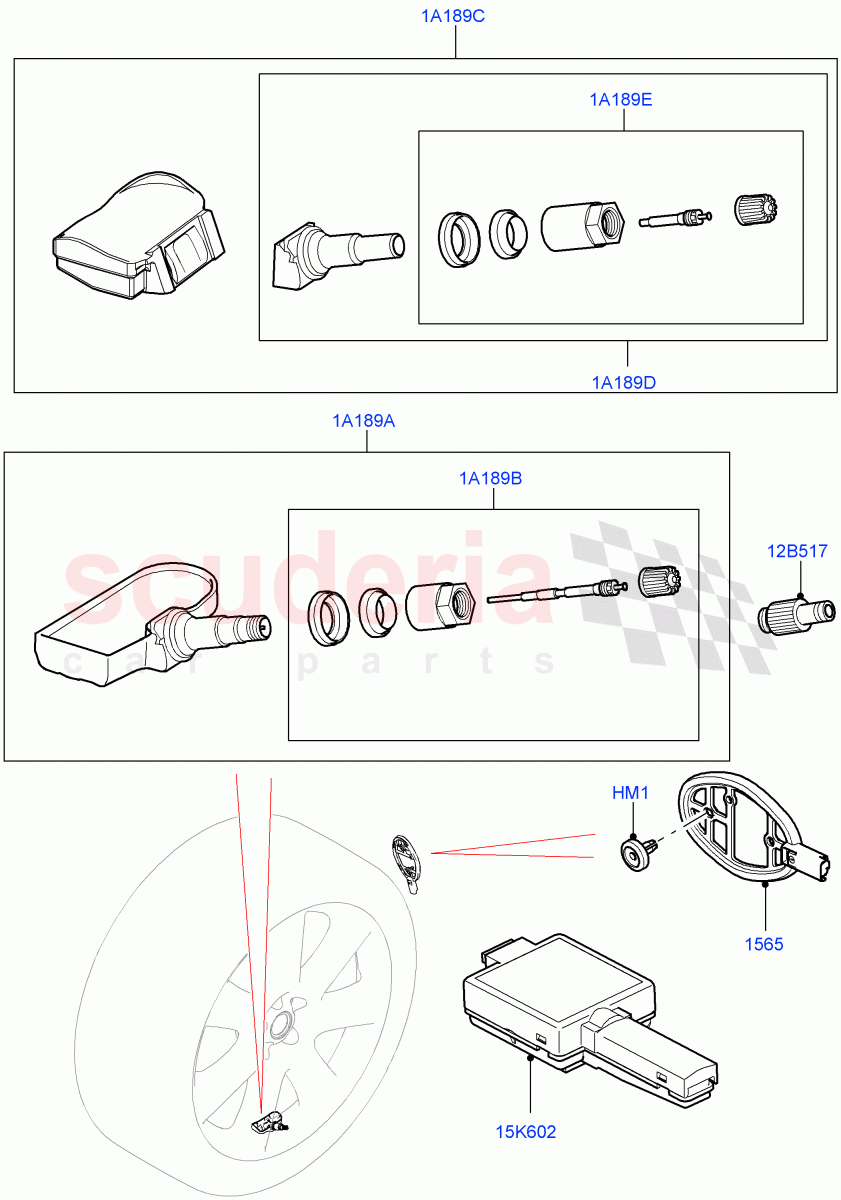 Tyre Pressure Monitor System(Less Version Package,With Tyre Pressure Sensors)((V)TOFA999999) of Land Rover Land Rover Range Rover (2012-2021) [3.0 I6 Turbo Petrol AJ20P6]