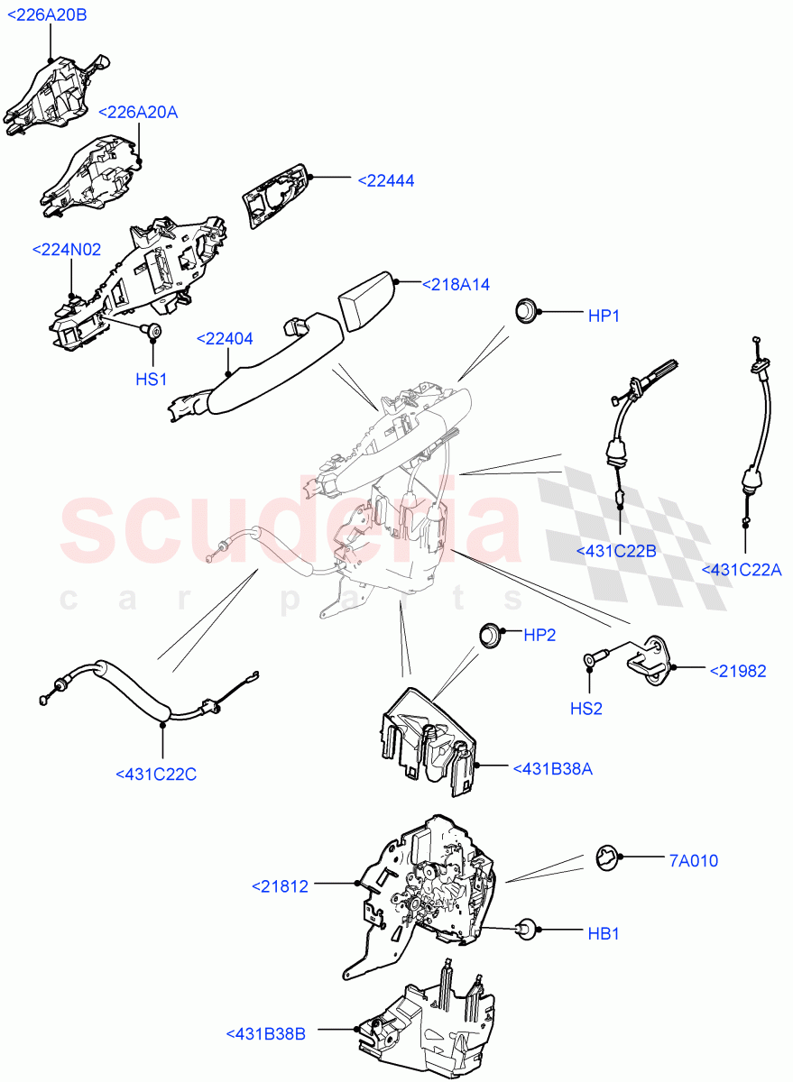 Front Door Lock Controls (Itatiaia (Brazil)) ((V) FROMGT000001) of Land Rover Land Rover Discovery Sport (2015+) [2.0 Turbo Diesel AJ21D4]