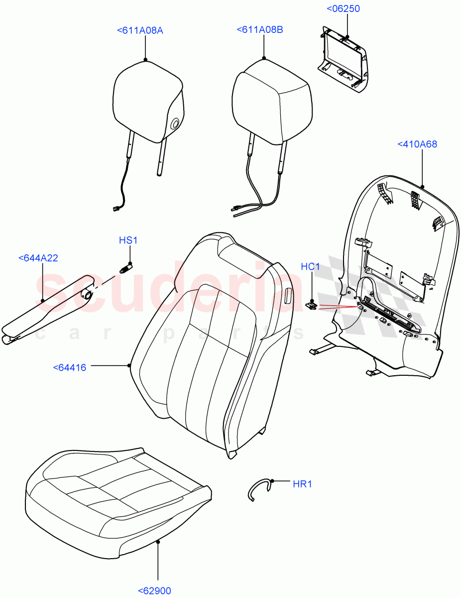 Front Seat Covers(Leather/Suede)((V)FROMKA000001) of Land Rover Land Rover Range Rover Sport (2014+) [3.0 DOHC GDI SC V6 Petrol]