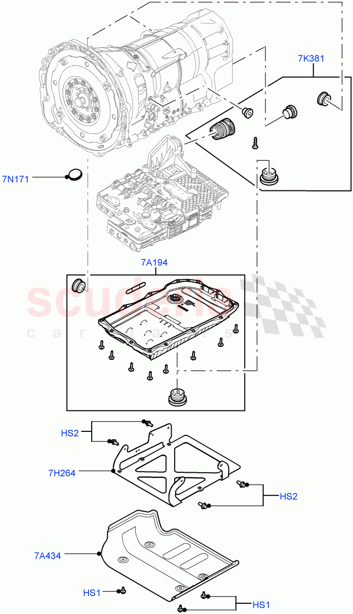 Transmission External Components(3.0 V6 D Gen2 Twin Turbo,8 Speed Auto Trans ZF 8HP70 4WD,3.0L DOHC GDI SC V6 PETROL)((V)FROMEA000001) of Land Rover Land Rover Discovery 4 (2010-2016) [4.0 Petrol V6]