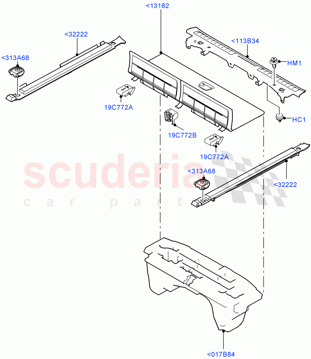 Load Compartment Trim(Floor)(With 7 Seat Configuration) of Land Rover Land Rover Range Rover Sport (2014+) [3.0 I6 Turbo Diesel AJ20D6]