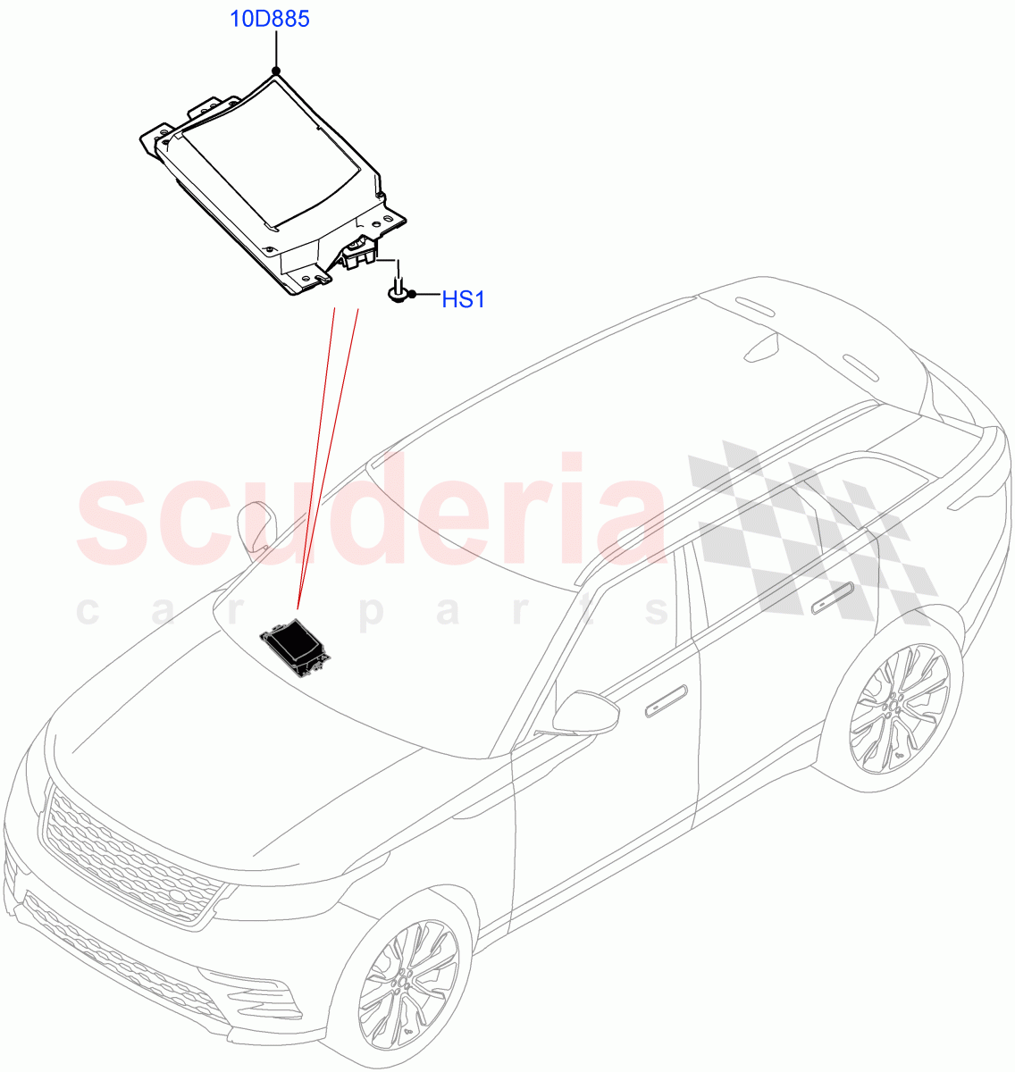 Head Up Display Module (Head Up Display) of Land Rover Land Rover Range Rover Velar (2017+) [3.0 I6 Turbo Petrol AJ20P6]