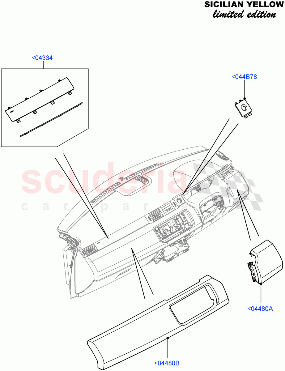 Instrument Panel (Sicilian Yellow Limited Edition, Halewood (UK)) ((V) FROMDH000001) of Land Rover Land Rover Range Rover Evoque (2012-2018) [2.0 Turbo Petrol AJ200P]