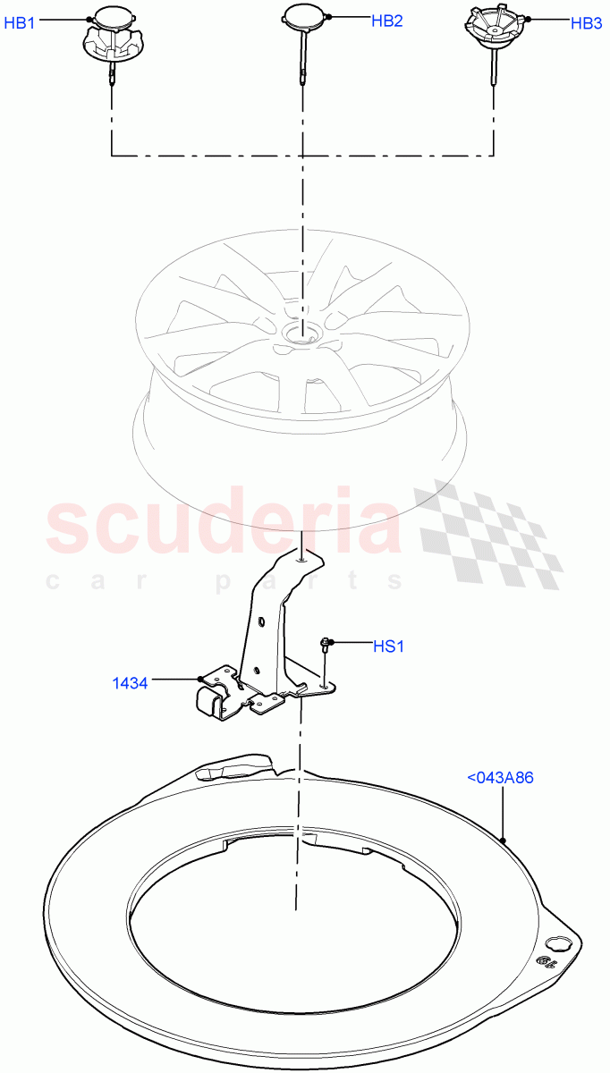 Spare Wheel Carrier((V)FROMJA000001) of Land Rover Land Rover Range Rover (2012-2021) [2.0 Turbo Petrol GTDI]