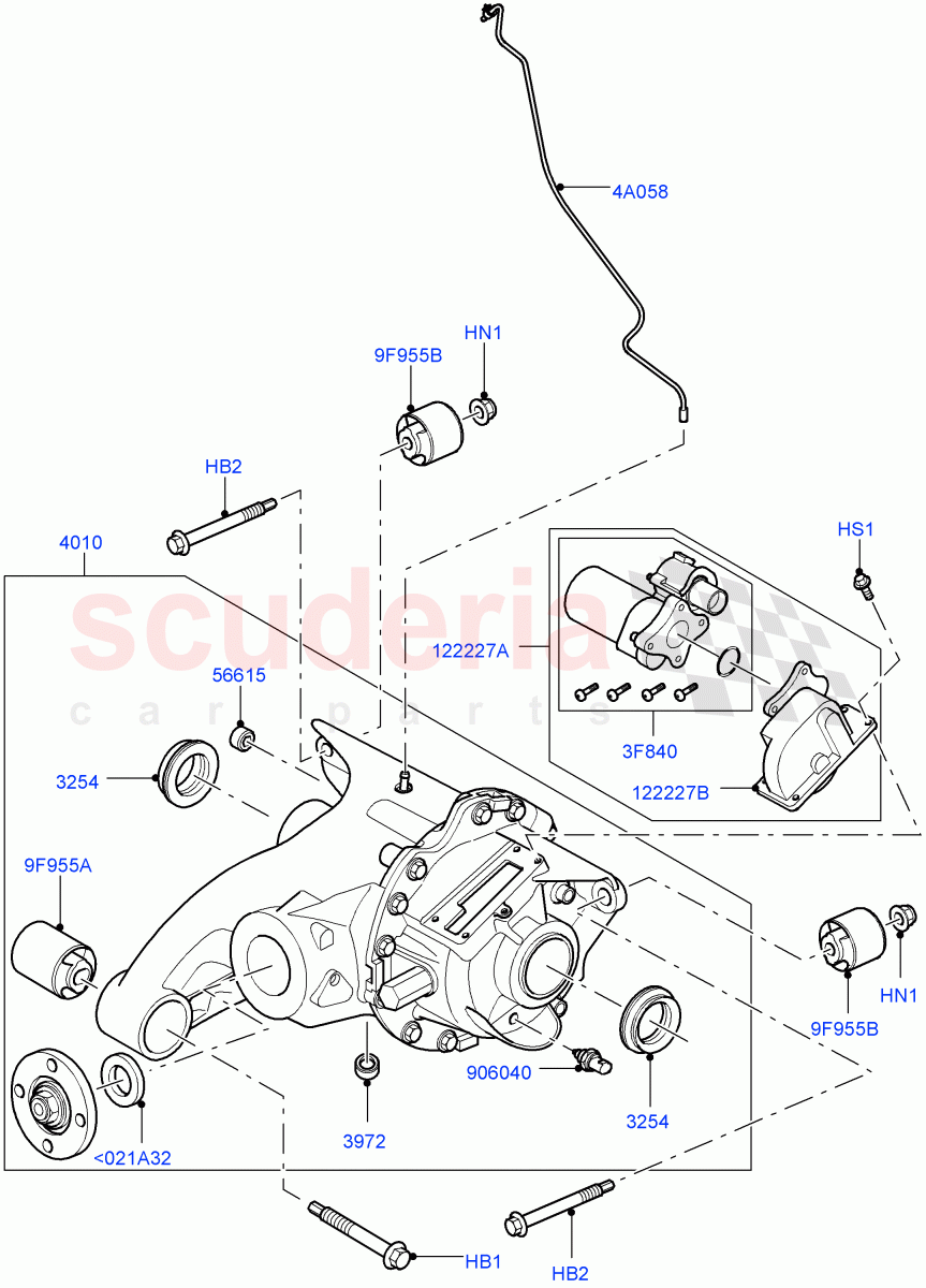 Rear Axle ((V) TO9A999999) of Land Rover Land Rover Range Rover Sport (2005-2009) [4.2 Petrol V8 Supercharged]