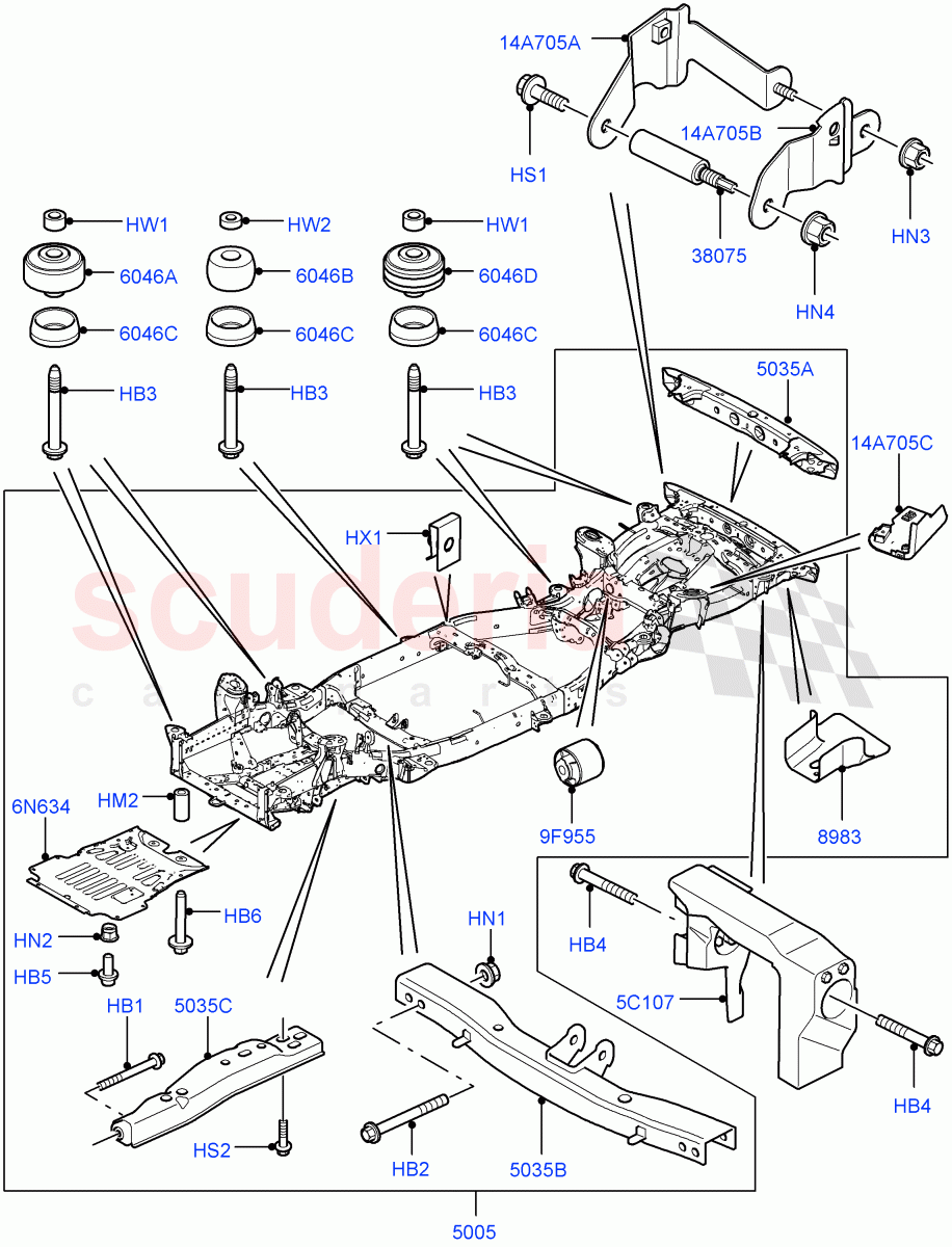 Chassis Frame(Frame Assy)((V)FROMAA000001) of Land Rover Land Rover Range Rover Sport (2010-2013) [3.0 Diesel 24V DOHC TC]