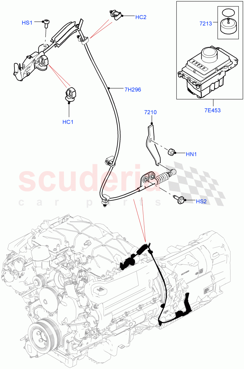 Gear Change-Automatic Transmission(Solihull Plant Build)(2.0L I4 DSL MID DOHC AJ200,8 Speed Auto Trans ZF 8HP45,3.0L DOHC GDI SC V6 PETROL)((V)FROMHA000001) of Land Rover Land Rover Discovery 5 (2017+) [3.0 Diesel 24V DOHC TC]