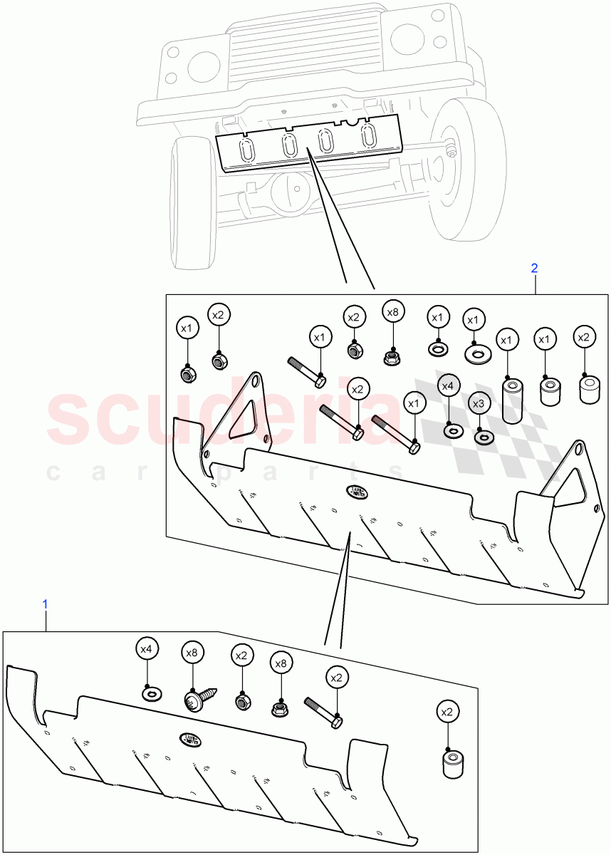 Sump Guard ((V) FROM7A000001) of Land Rover Land Rover Defender (2007-2016)