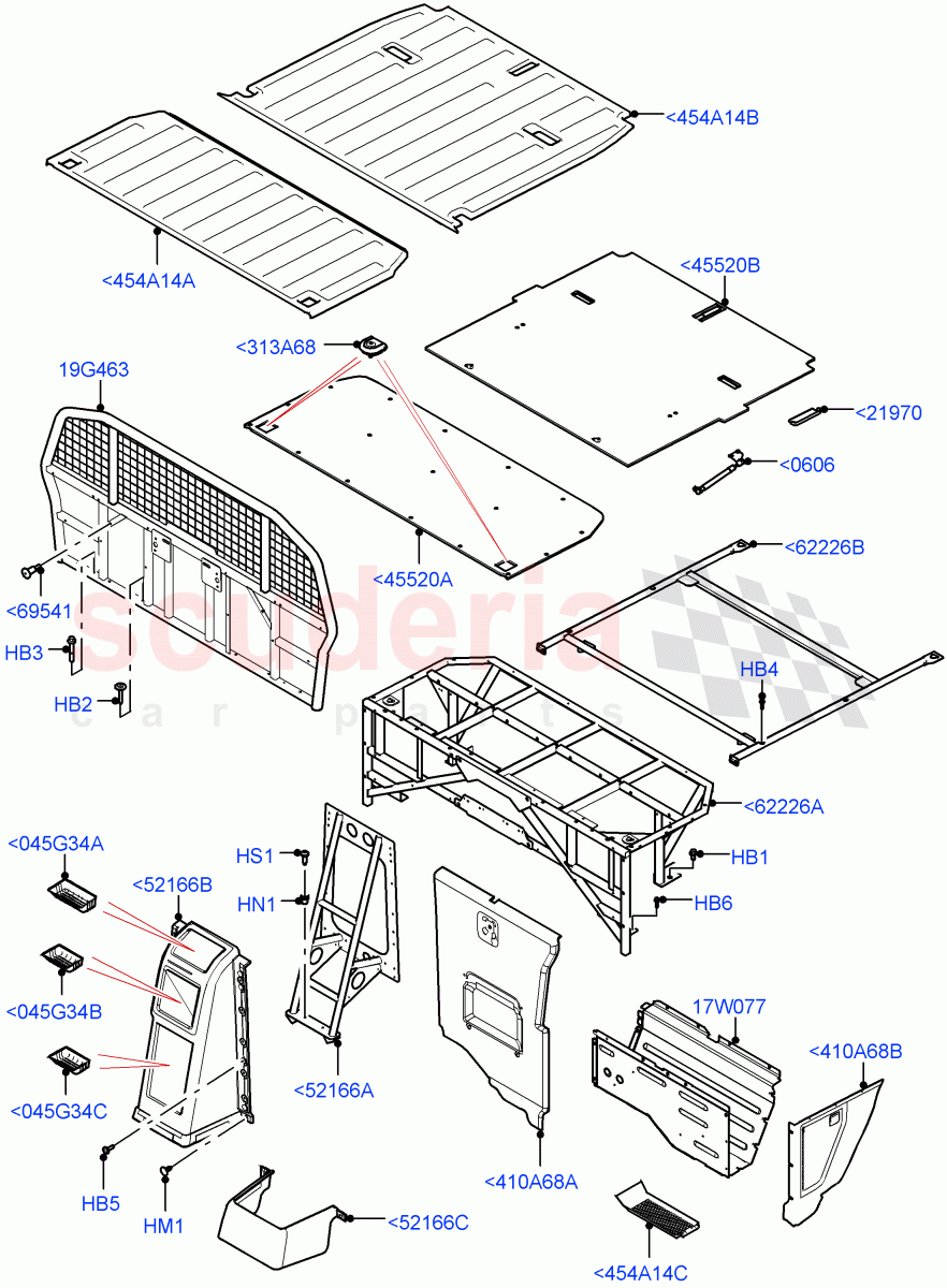Load Compartment Trim (Nitra Plant Build, Commercial) ((V) FROMM2000001) of Land Rover Land Rover Discovery 5 (2017+) [3.0 I6 Turbo Diesel AJ20D6]