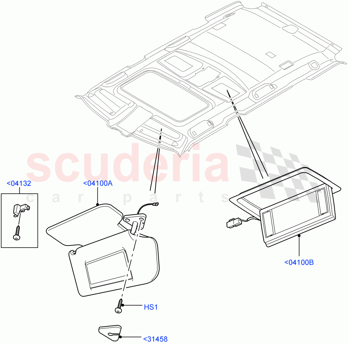 Headlining And Sun Visors (Sun Visors) ((V) FROMAA000001) of Land Rover Land Rover Range Rover (2010-2012) [5.0 OHC SGDI NA V8 Petrol]