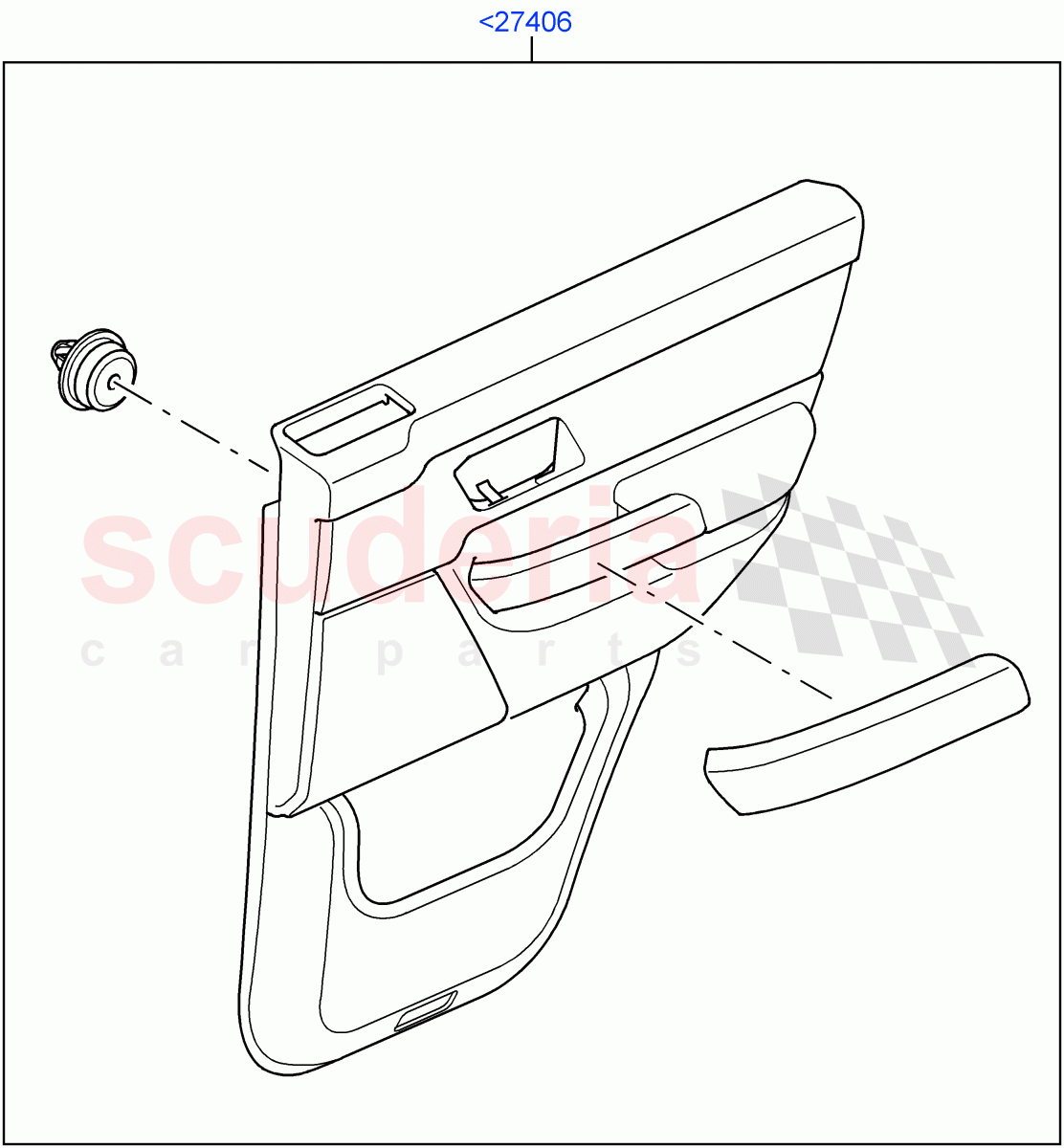 Rear Door Trim Panels ((V) TO9A999999) of Land Rover Land Rover Range Rover Sport (2005-2009) [2.7 Diesel V6]