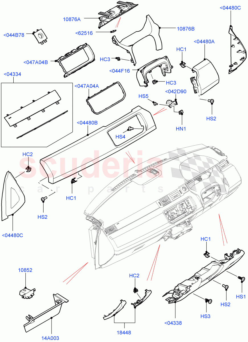 Instrument Panel (Lower) (Halewood (UK)) of Land Rover Land Rover Range Rover Evoque (2012-2018) [2.0 Turbo Diesel]