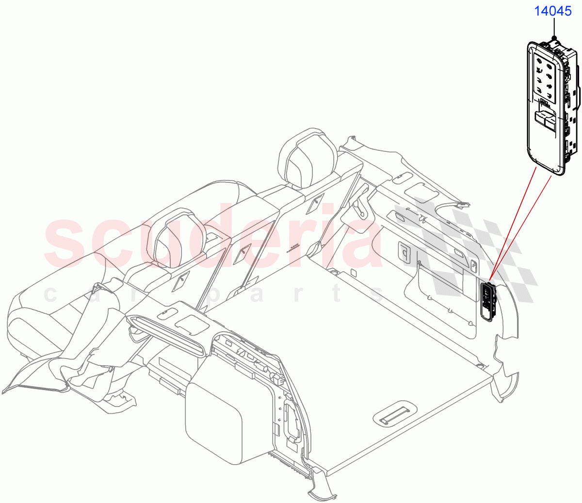 Switches (Luggage Compartment) (Less 3rd Row Rear Seat) of Land Rover Land Rover Range Rover (2022+) [4.4 V8 Turbo Petrol NC10]