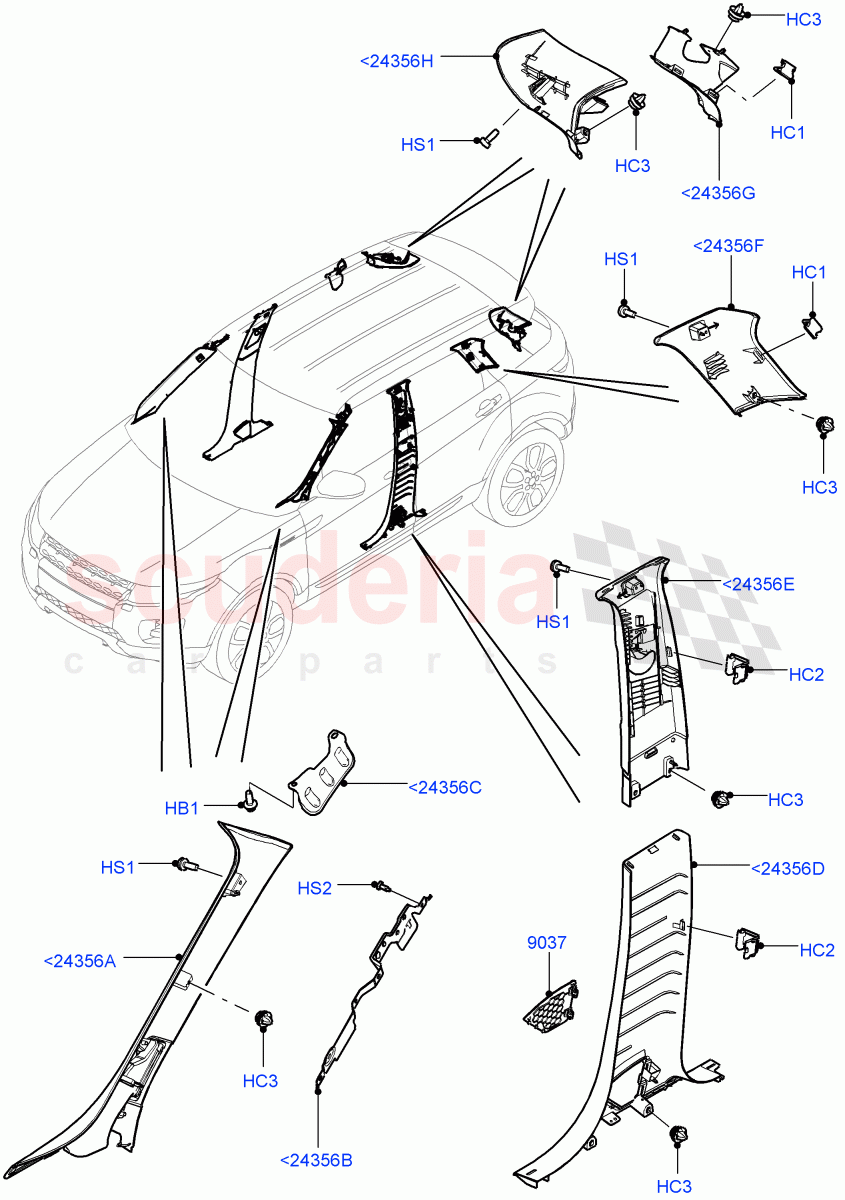 Side Trim (Front And Rear) (Changsu (China)) ((V) FROMEG000001) of Land Rover Land Rover Range Rover Evoque (2012-2018) [2.0 Turbo Petrol GTDI]