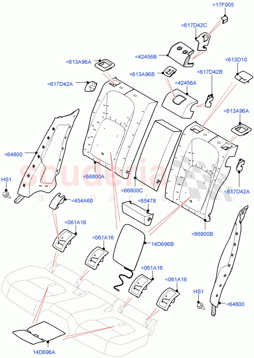 Rear Seat Pads/Valances & Heating of Land Rover Land Rover Range Rover Velar (2017+) [2.0 Turbo Diesel AJ21D4]