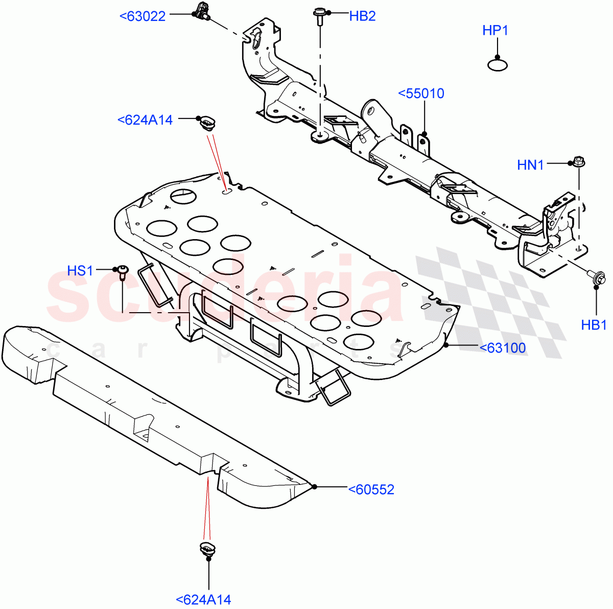 Rear Seat Base(Rr Seat 40/20/40 Fixed Cushion) of Land Rover Land Rover Defender (2020+) [2.0 Turbo Diesel]