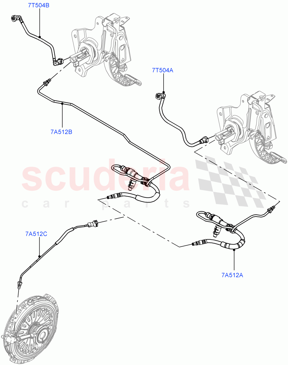 Clutch Master Cylinder(2.0L AJ21D4 Diesel Mid,6 Speed Manual Trans BG6,Halewood (UK))((V)FROMMH000001) of Land Rover Land Rover Discovery Sport (2015+) [2.0 Turbo Diesel AJ21D4]