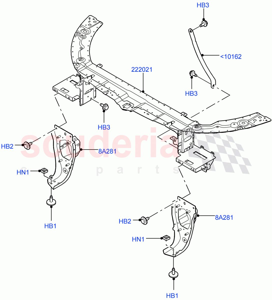Front Panels, Aprons & Side Members (Front End) (Changsu (China)) ((V) FROMEG000001) of Land Rover Land Rover Range Rover Evoque (2012-2018) [2.2 Single Turbo Diesel]