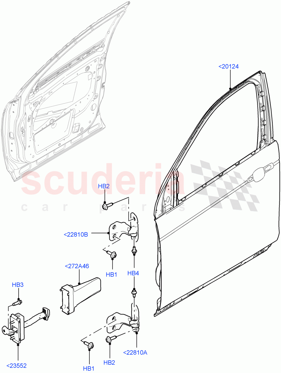 Front Doors, Hinges & Weatherstrips (Weatherstrips And Seals) (Itatiaia (Brazil)) ((V) FROMGT000001) of Land Rover Land Rover Discovery Sport (2015+) [2.0 Turbo Petrol GTDI]